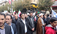 زنجان/ حضور کارکنان اموال تملیکی استان در تجمع استکبارستیزی 13 آبان